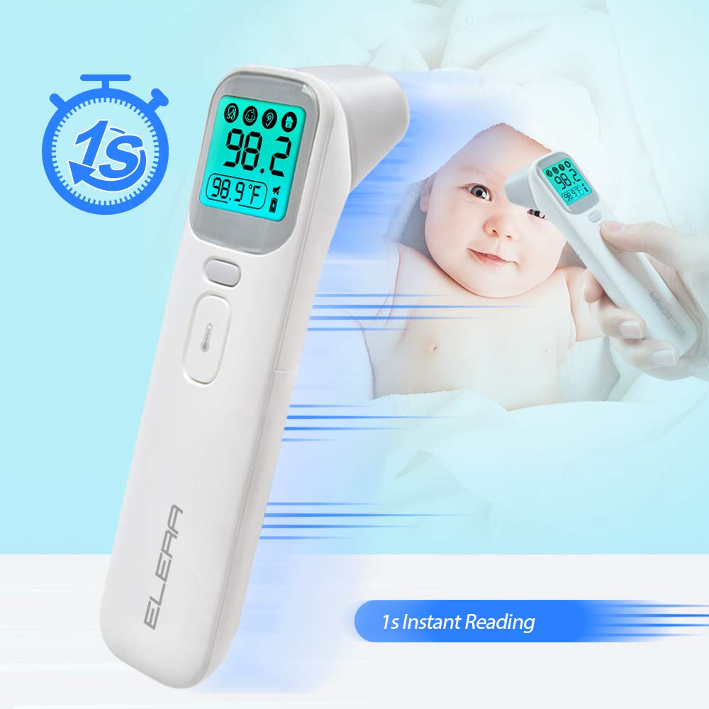 Baby Ear Forehead Digital Thermometer, ELERA Instant Read Thermometer