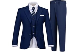 Diaryan Boys Suits Formal Suit Set 5 Piece Slim Fit Formal Dress Clothes Ring Bearer Outfit for Kids
