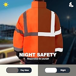 SKSAFETY Safety Softshell Jacket for men, High