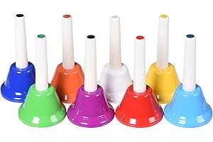 TDOCK 8 Note Hand Bells for Kids Adults, Colorful Merry Handbells Set Musical Instruments