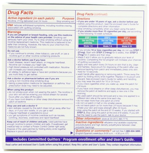 NicoDerm CQ Nicotine Patch, Clear, Step 1 to Quit Smoking, 21mg, 7 Count