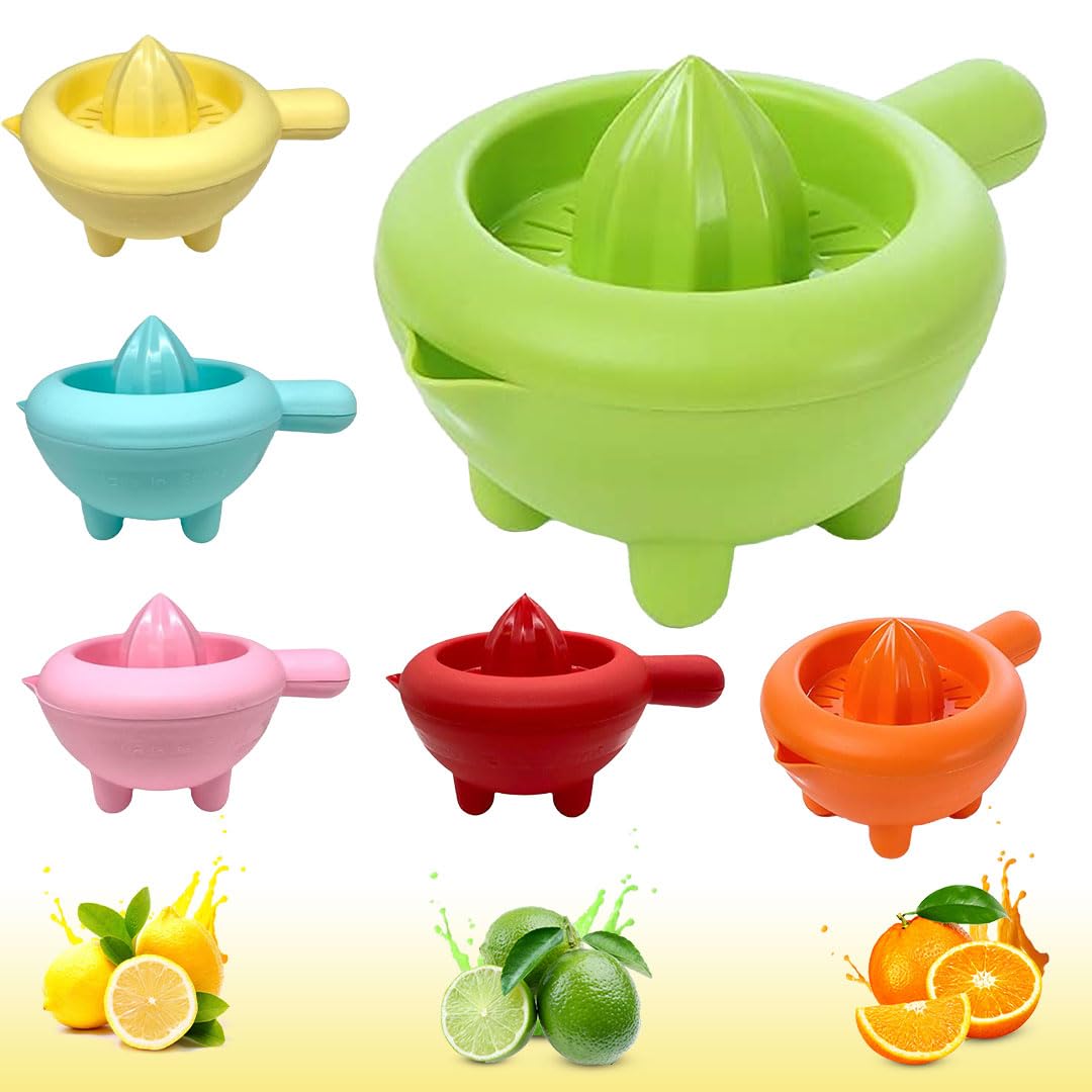 ECO Manual Citrus Juicer (375ml Capacity) | Handheld Lemon Squeezer with Built-in Measuring Cup | Orange & Lime Press | BPA-Free Plastic Squeezer | Plastic Fruit Press | Easy to Use & Portable (Green)