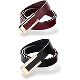 CaserBay Women's Belt Genuine Leather Belts Durable Waist Belt Gold Color Buckle Waistband For Pants, Jeans, Width 0.80"