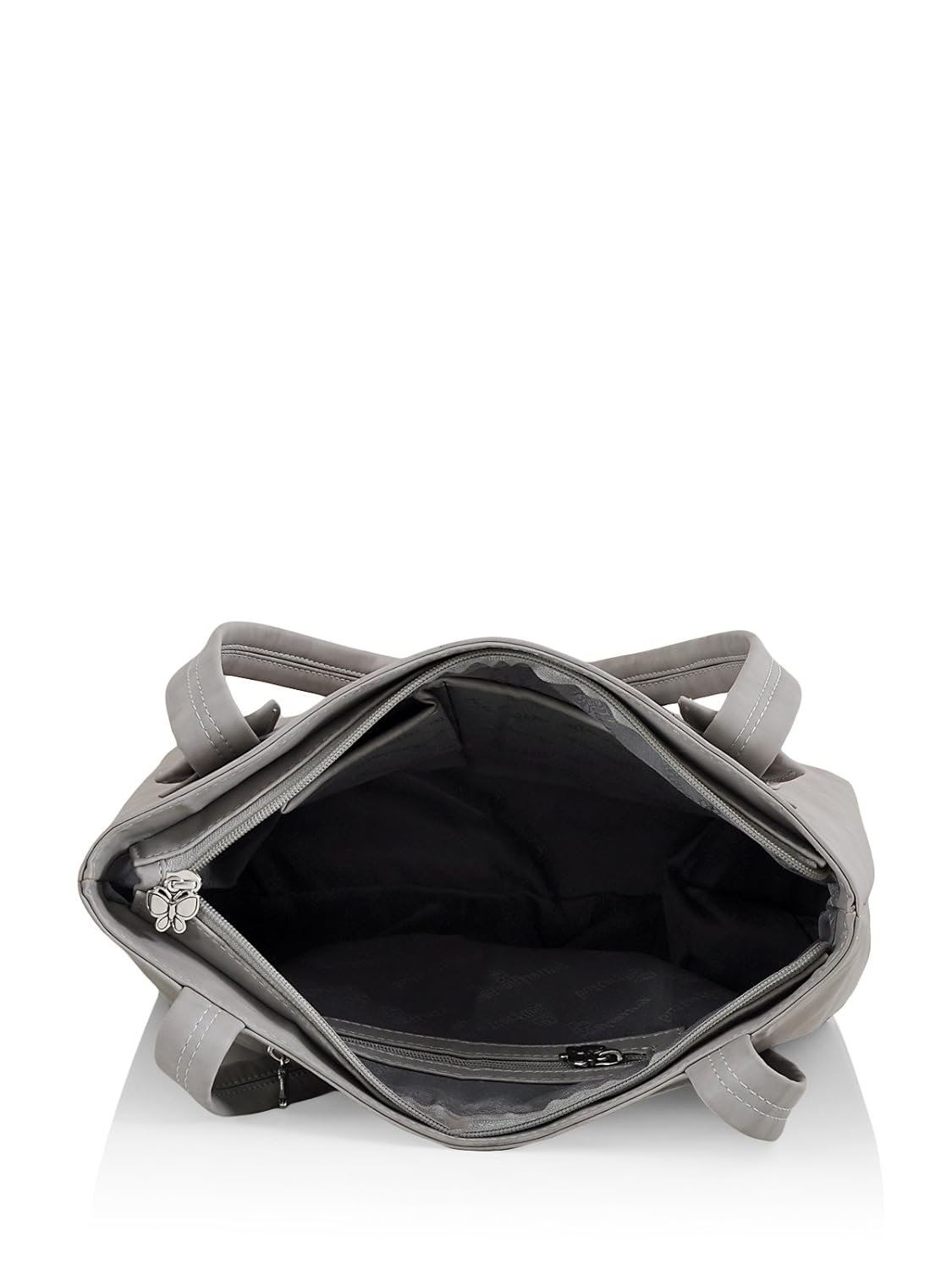butterflies women's handbag (grey) (bns 0595gy)