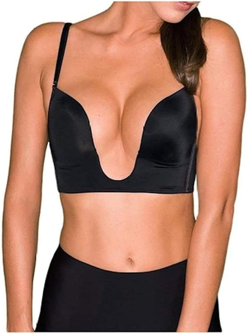 Fullness Sexy V Shape Push Up Deep Plunge Convertible V Bra Max Cleavage Booster Shaper
