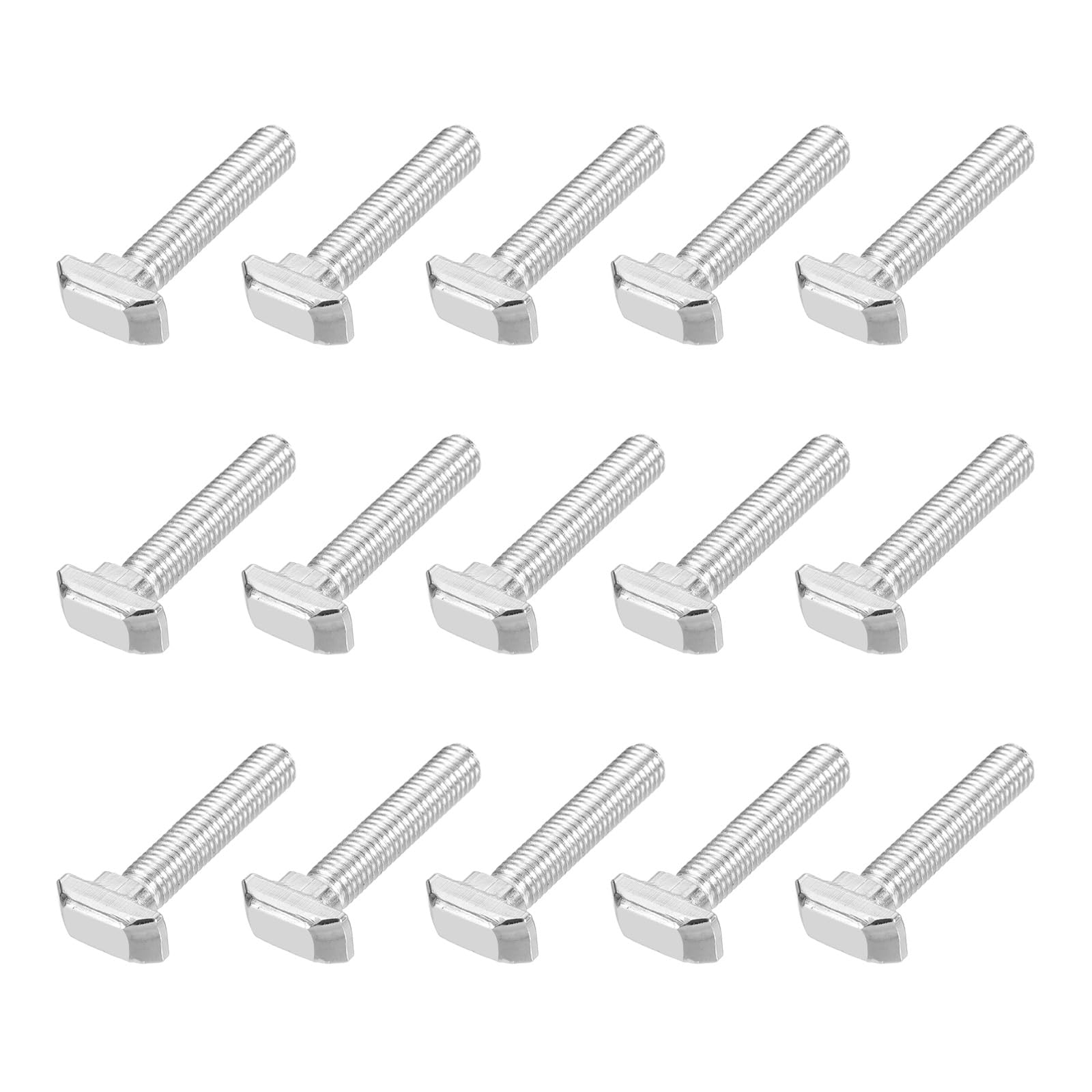 PATIKIL M8x40 Hammer Head Bolt T Screw, 15 Pcs T Slot Drop in Bolt Hammer Head Bolts for 4040 Series European Standard Aluminum Profile