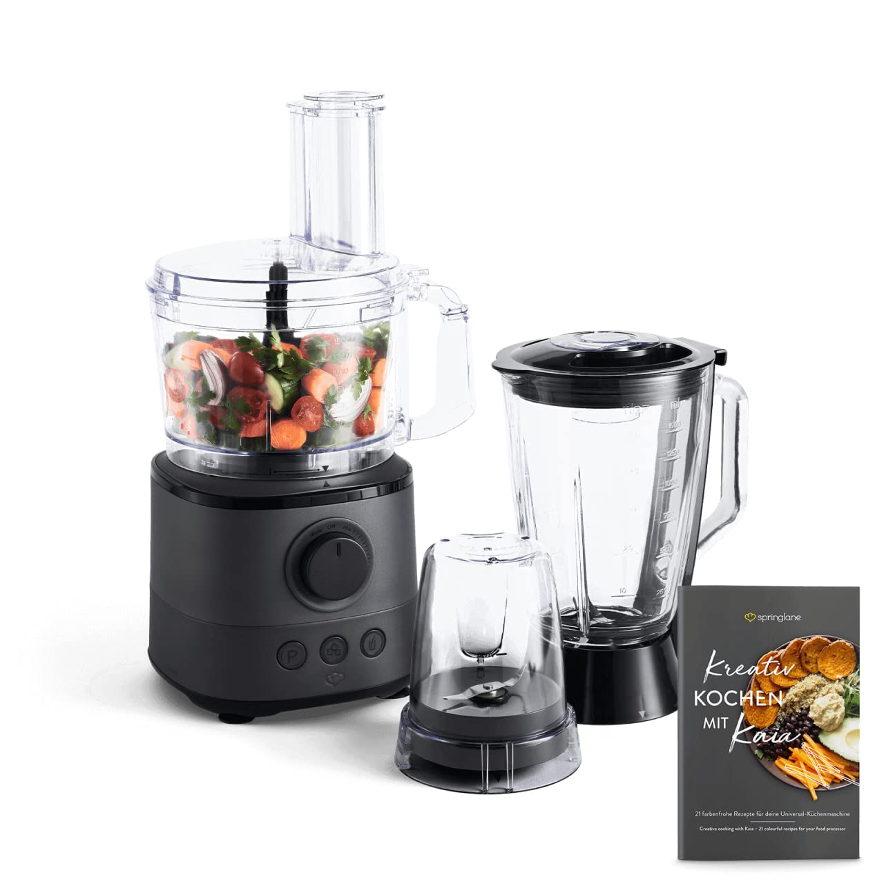 SPRINGLANE-Procesador-de-Alimentos-Kaia-1000W-15L-18000-rpm-Robot-de-Cocina-Multifuncion-Antracita