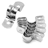 Uenhoy 50 Pcs 1/2" Stainless Steel Rigid Pipe Strap