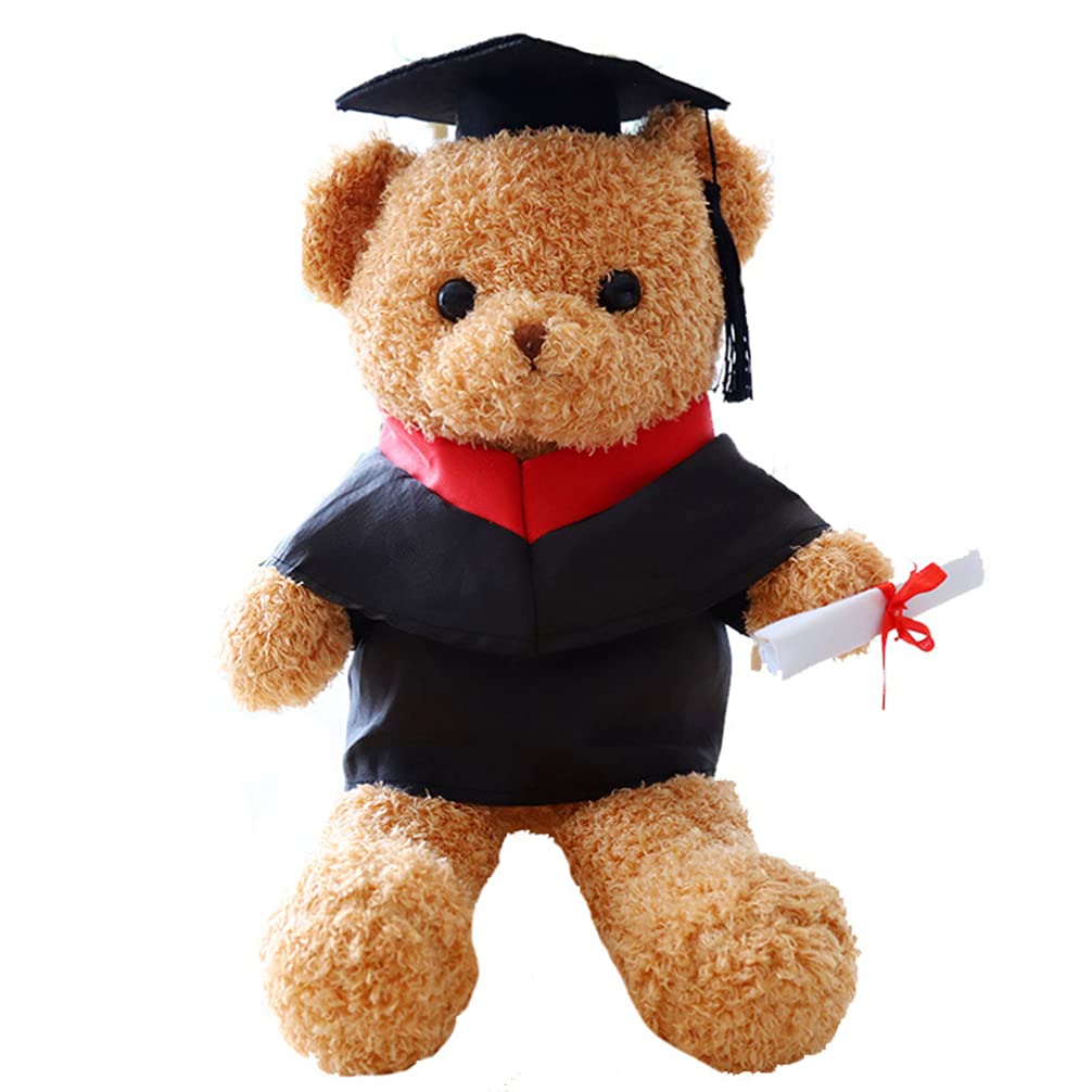 Toyvian Graduation Bear Stuffed Animal Bear Toy Bachelor Doctor Hat
