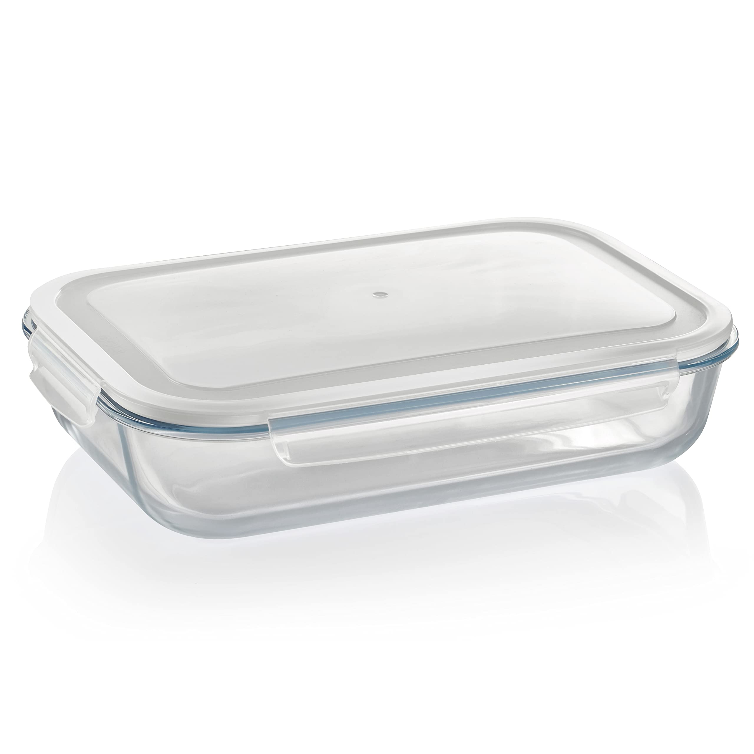 Grizzly 3600 ml XXL Borosilicate Glass Casserole Dish with Click-Lock Lid, Rectangular, Leakproof, Portable, Versatile Storage Container for Oven, Freezer, and Fridge — image 1