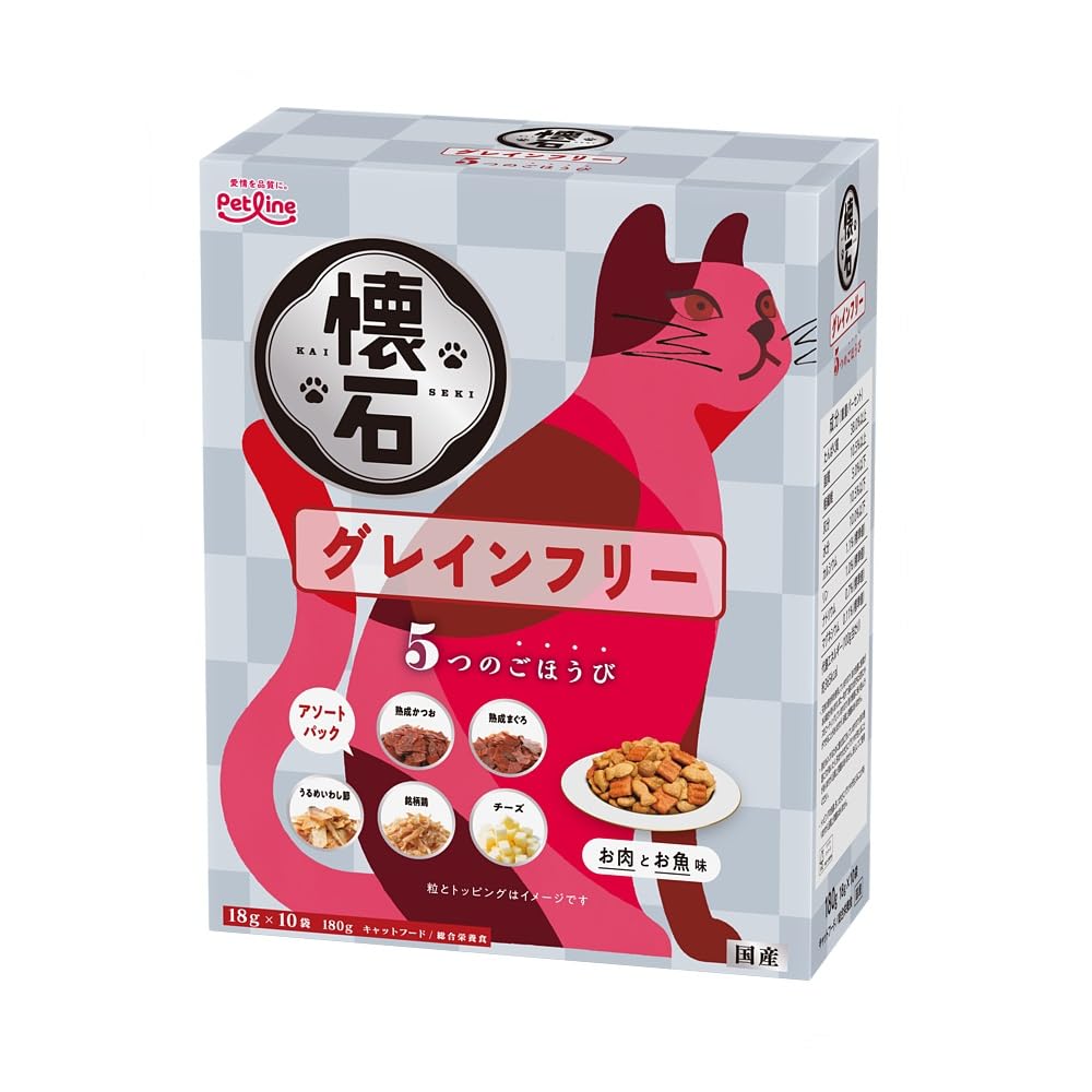 ペットライン 懐石 5つのごほうび グレインフリー キャットドライ 総合栄養食 【国産/小分け】 180g商品画像