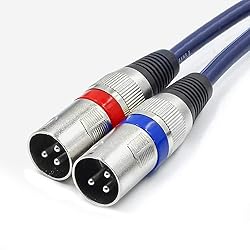 Disino Dual RCA to XLR Male Cable, 2 XLR to 2