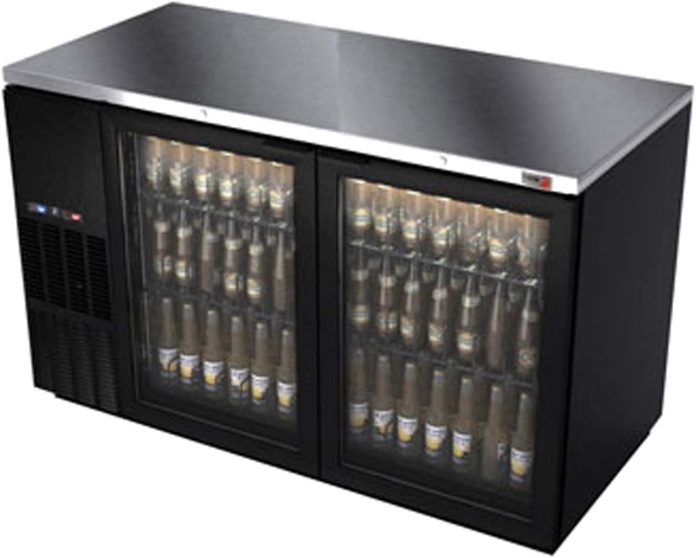 Fagor Refrigeration FBB-59G-DT Dual Temp Glass Door Refrigerated Food Rated Back Bar Wine & Beer Cooler