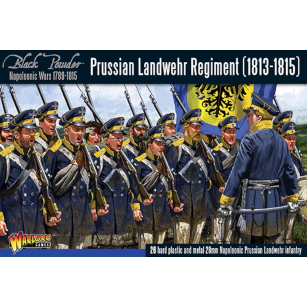 Warlord Games Prussian Landwehr Regiment - 28mm Scale Plastic Miniatures for Black Powder Highly Detailed Napoleonic Era Miniatures for Table-top Wargaming