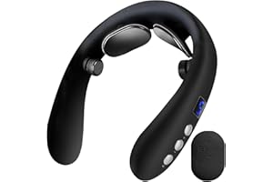 SudopoABAB Electric Neck Massager with Heat - 10 Modes & 16 Levels, Portable for Travel, Perfect for Relaxation, Black