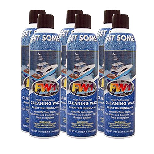FW1 Marine Boat Wash & Wax Waterless Cleaning Polish with Carnauba (6 Pack)