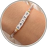 JSJOY Name Bracelets for Women Gold Beaded Bracelets Friend Gifts Dainty Bead Name Bracelet Birthday Gifts for Women Christmas Gifts Women Jewelry