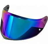 StableNeino LS2 Stream 2 Helmet Visor for LS2 FF808 Stream II, Face Shield Replacement, Pinlock Max Vision Ready, Anti-Scratch UV400 Protection (Rainbow Iridium)