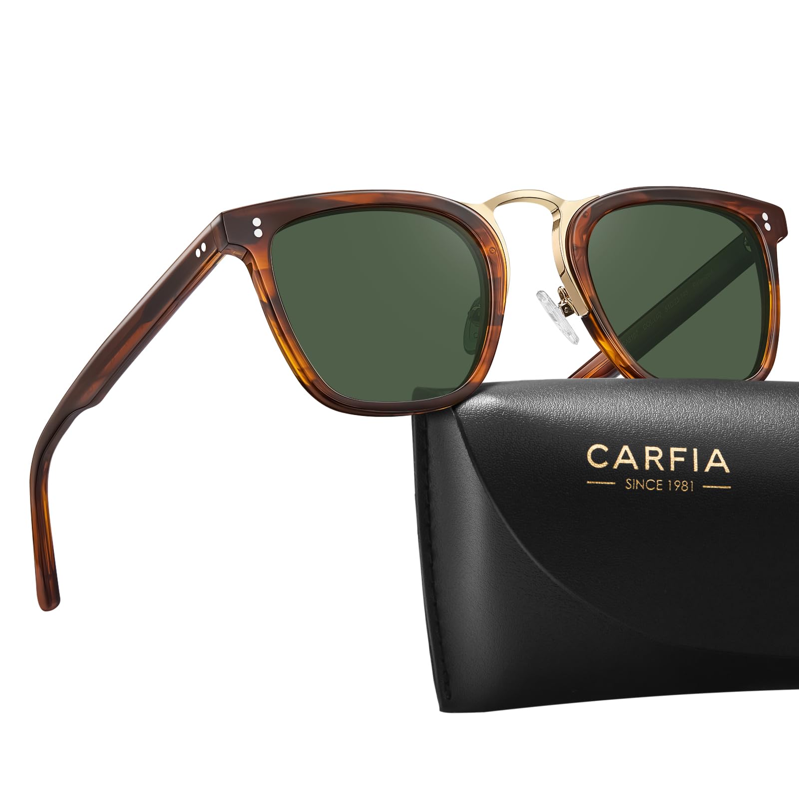CARFIA Acetate Sunglasses for Men Polarized UV400 Protection CA5107