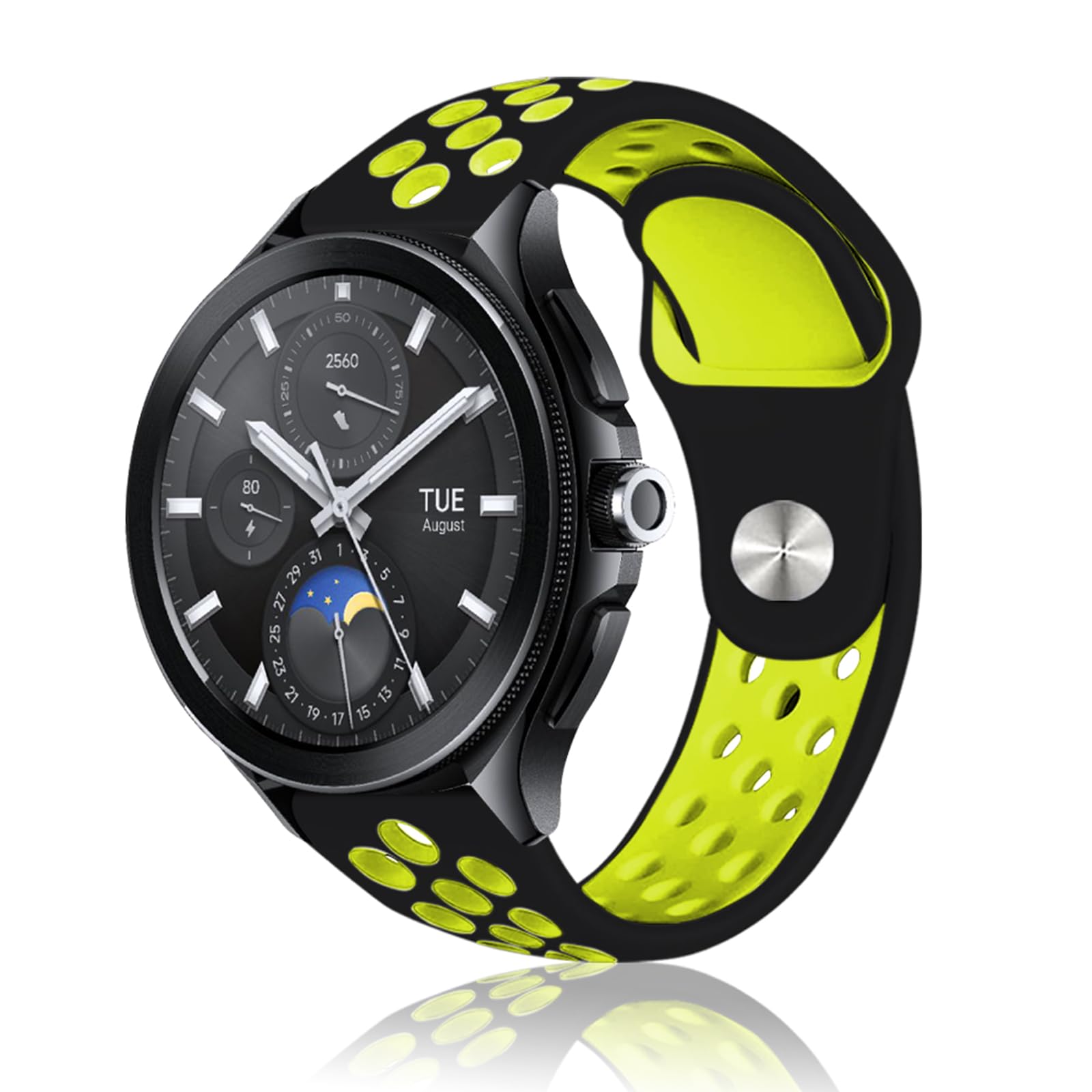 PaceBid 22mm Strap Compatible with Xiaomi Watch S4/Redmi Watch 5 Active/5 Lite/S4 Sport/S3/S1 Pro/S1 Active/S1, Silicone Sport Replacement Watch Band for Xiaomi Watch 2/2 Pro/Mi Watch - Black/Yellow