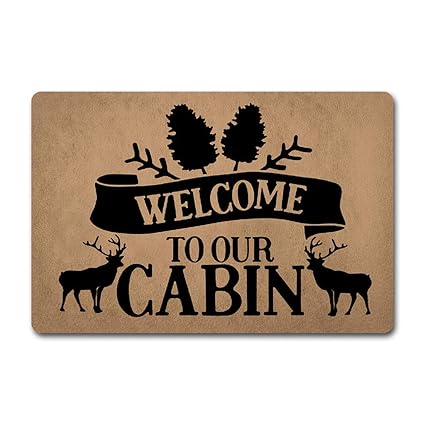 Amazon Com Chxcq Welcomedoor Mats Welcome To Our Cabin Doormat