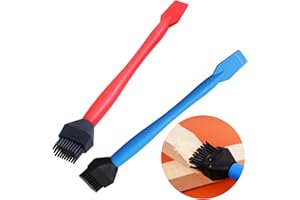2 Pack Reusable Silicone Glue Brushes & Epoxy Mixing Sticks - Non-Stick Waterproof Adhesive Applicator, Easy Clean Paint Brus