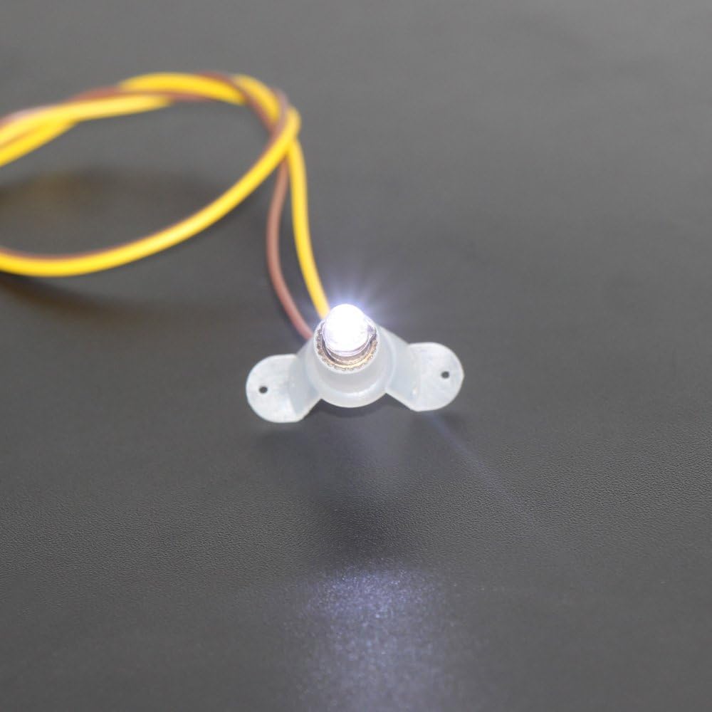 Evemodel E501W 10PCS Bright White LED Screw Bulb E5 E5.5 12V-14V Spur H0/TT/N Scale NEW, 10 Count (Pack of 1) - Image 4