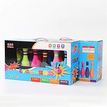 Nuoyi Kinder Bowling Spielset Kinder Puzzle Diy Spielzeug Bunte Eva Kindergarten Fruh Lernen Bunte Sport Riesen Outdoor Spiele Fur Kinder Und Familie Amazon De Kuche Haushalt