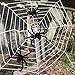 JOYIN 3 Pack Halloween Giant Spider Decorations, Realistic Looking Hairy Spiders with Giant Halloween Spider Web for Halloween Outdoor Indoor Decorations Props