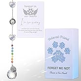 Althgr Pet Memorial Suncatcher Loss of Dog Sympathy Gift, Rainbow Bridge Dog Bereavement Cat Memorial Gifts, Passing Away Remembrance Gifts (1, Heart)