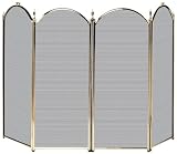 Uniflame, S41010PB, 4 Fold Polished Brass Screen