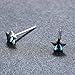 Blue Five Point Star Stud Earring – Star Shape Crystal Birthstone Stud Earring for Women