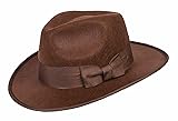 Rubies 40's Brown Adventurer Fedora Steampunk Hat
