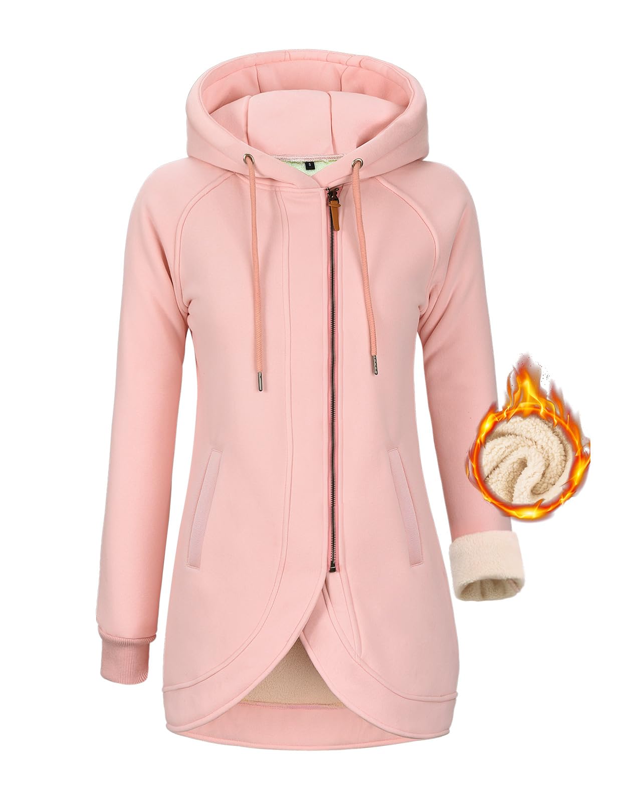 Sweat Plaid Femme à Capuche - Hoodie Zippé Avec Grandes Poches, En Flanelle Douce, Couleur Vin Rouge, Taille Unique Confortable