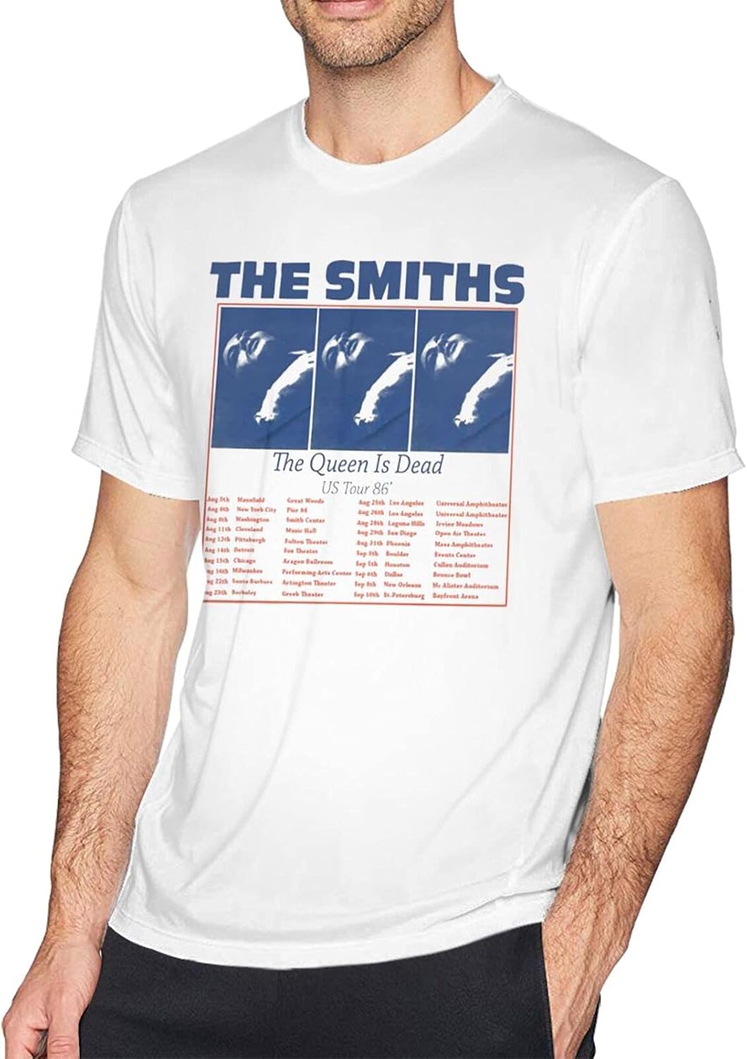 The Smiths Us Tour 1986 The Queen is Dead Essential Shirt Retro Men's Short Sleeve Shirts White 