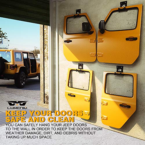 Lumenix Heavy Duty Door Hanger Bracket, WallMounted Removable Window