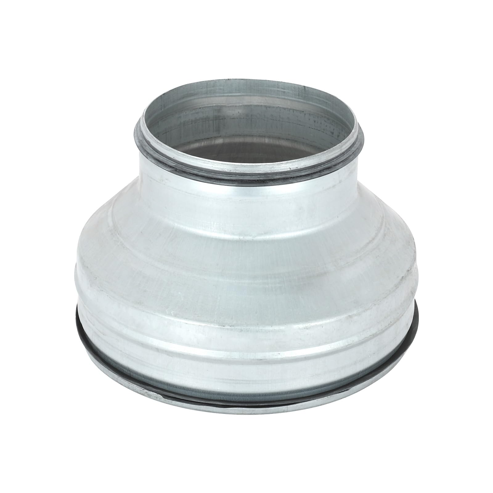 PATIKIL 8 Inch to 5 Inch Duct Reducer, Galvanized Steel Round Air Duct Reducer Pipe Increaser Adapter Connector Fitting Coupling with Rubber Gasket for HVAC, Ventilation Systems