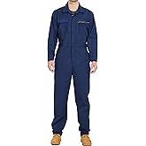 wantdo Mens Work Coveralls Long Sleeve Mechanic Jumpsuit Cotton Twill Suit