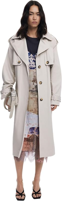 TRENCH_PLEATED, 6008 BEIGE, S