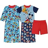 Disney boys Mickey Mouse | Pixar 5-piece Loose-fit Pajama Set, Soft & Cute for Kids