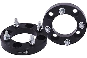 VLAOSCHI Black Forged ATV UTV 4x110 Wheel Spacers 1 Inch with 10x1.25 Studs Compatible with Honda Suzuki-Yamaha-Kawasaki 4 Lug for Foreman Rincon Rancher Kodiak Grizzly King Quad - Pack of 2