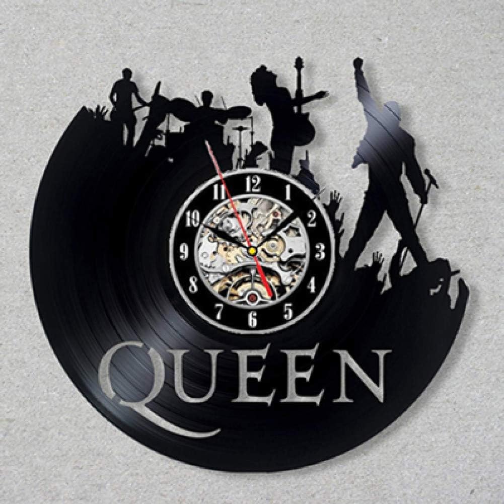 EOXO Horloge Murale Originale Queen Rock Band Horloge Murale Design Moderne Musique Thème