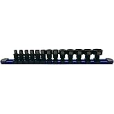 Astro Tools 78113 13-Piece 1/4" Drive Low Profile Nano Impact Sockets - Metric
