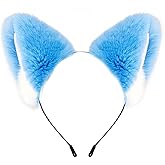 Faylay Cosplay Women Plush Furry Cat Ears Headwear Accessory for Party