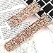 Moonooda Bling Watch Band Compatible with Apple Watch Bands 38mm 40mm 42mm 44mm Cute Women Glitter Sparkle Wristband Girl Smartwatch Band Strap Compatible with Iwatch Series SE 6 5 4 3 2 1, Rose Gold