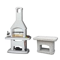  Wellfire Nova Grillkamin Naturstein terra XXL Grilloven Garten 