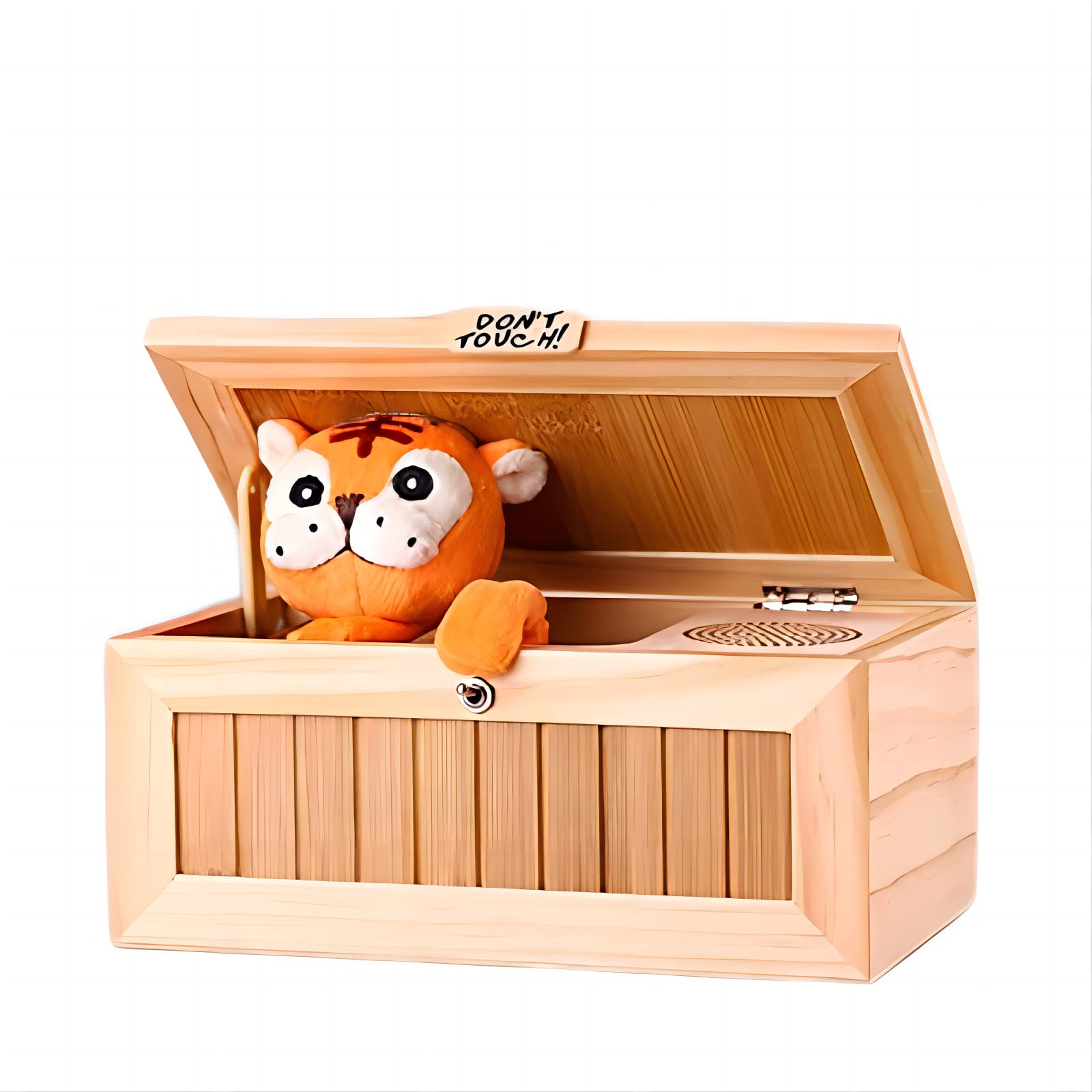 N / B Anxiety Relief Toys Boring Box, Rechargeable Useless Box, Cute Tiger and Surprises Most, Don't Touch Useless Box Leave Me Alone Machine