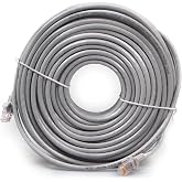 OOSSXX 100ft Cat5e Ethernet Cable for POE Security Camera Systems | Gold-Plated RJ45 Connectors, 24AWG UTP 4 Twisted Pairs, 150MHz High-Speed LAN Network Internet Cable