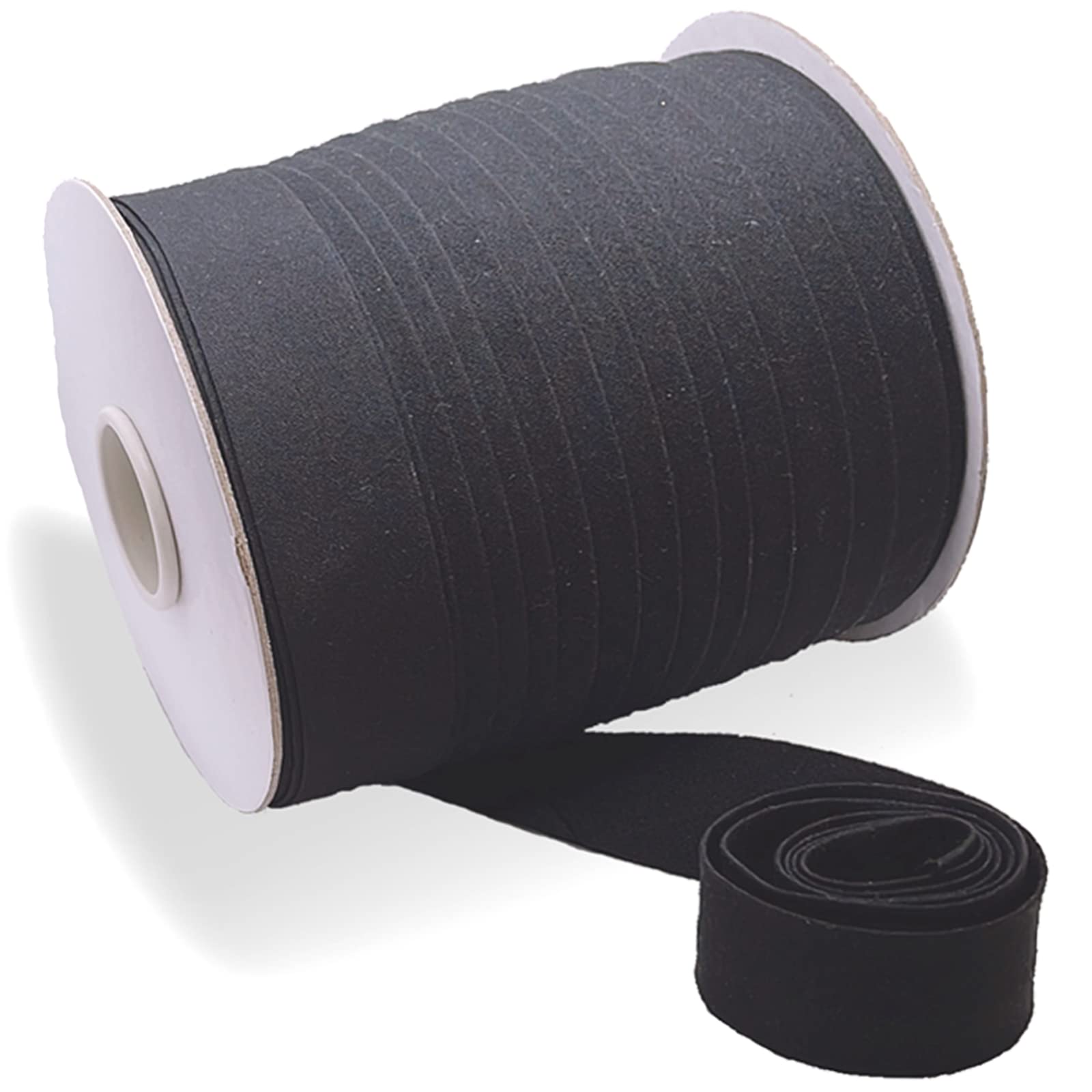 Photo 1 of Tewadoo Bias Tape Double Fold 1 Inch Extra Wide - Black 55 Yards Polyester Binding Tape for Sewing, Quilt Binding, Hemming, Seaming and Fabric Piping