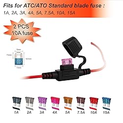 Gaoekoius 2PCS 16AWG Inline Fuse Holder with 10A